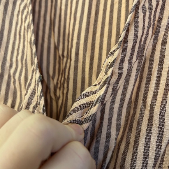 Madewell Puff-Sleeve Peplum Wrap Top in Stripe - Picture 6 of 10